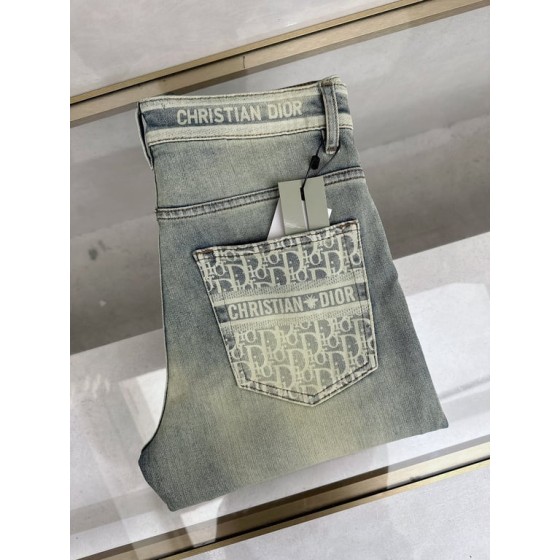 Christian Dior Logo Jacquard Pocket Denim Jeans